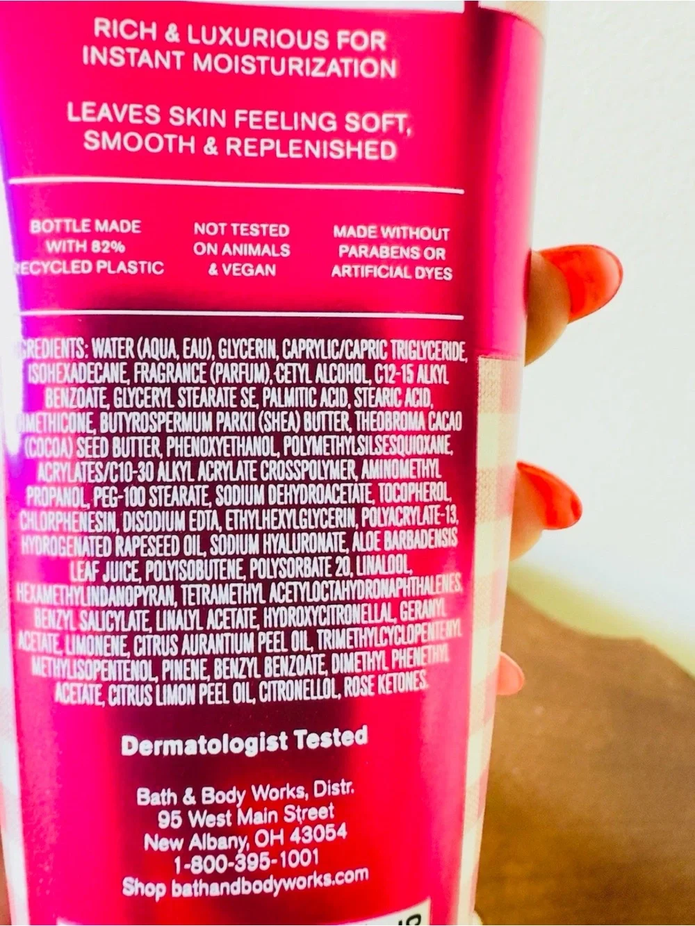 Bath & Body Works Gingham Gorgeous Pink & White Body Cream